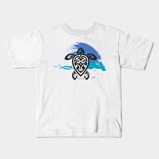 Tribal Turtle Maui Kids T-Shirt